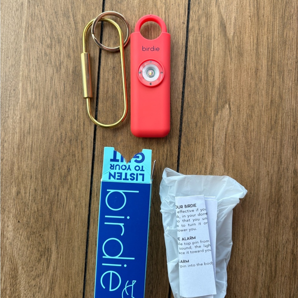 Birdie Red/Coral Personal Safety Alarm